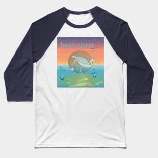 Heron beach runner Baseball T-Shirt